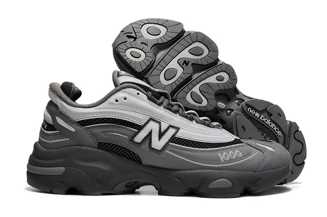 New Balance 1000 Gris Noir Sneakers Chunky 4