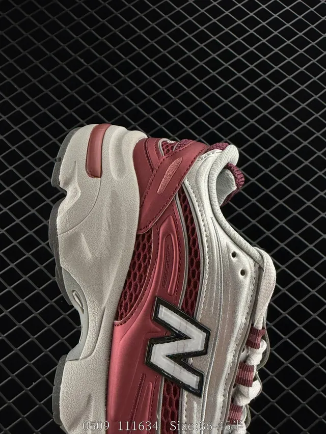 New Balance 1000 Zapatillas con suela gruesa rosa y blanco 4