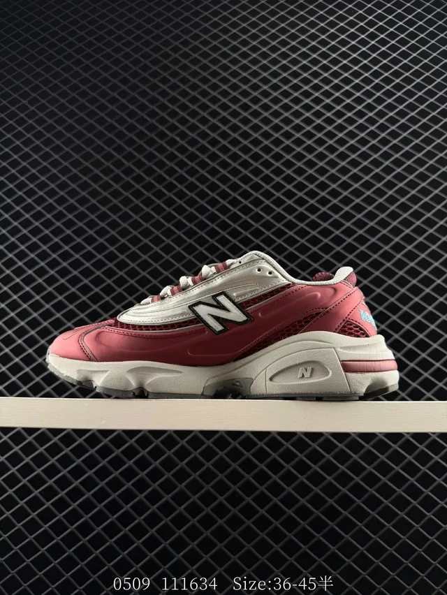 New Balance 1000 Zapatillas con suela gruesa rosa y blanco 5