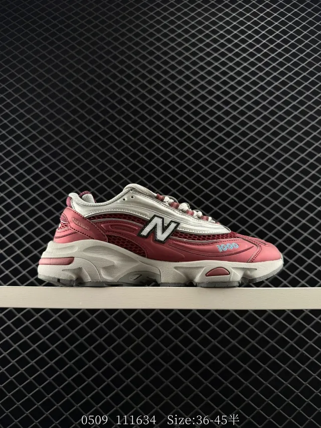 New Balance 1000 Zapatillas con suela gruesa rosa y blanco 6
