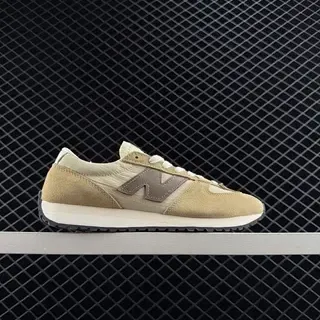 New Balance 471 حذاء رياضي بيج بني مطبق جلد أنيليني ريترو نمط حياة