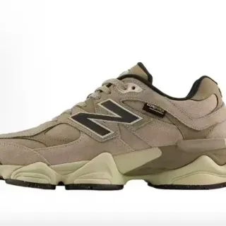 New Balance 9060 Beige and Black Chunky Sneakers