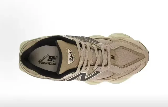New Balance 9060 Beige and Black Chunky Sneakers 3