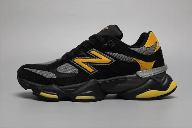 New Balance 9060 أحذية رياضية سوداء وصفراء للأسلوب الحياتي 9