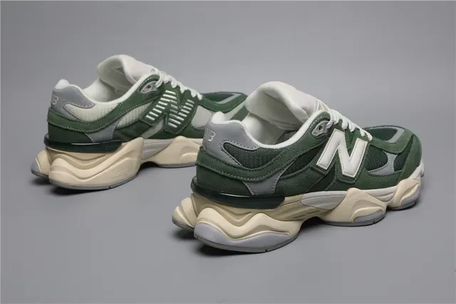 New Balance 9060 أخضر غابي أبيض حذاء رياضي أسلوب حياة 3