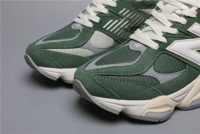 New Balance 9060 أخضر غابي أبيض حذاء رياضي أسلوب حياة 4
