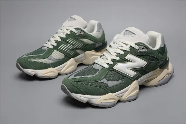 New Balance 9060 أخضر غابي أبيض حذاء رياضي أسلوب حياة 5