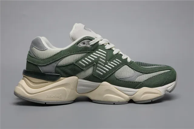 New Balance 9060 أخضر غابي أبيض حذاء رياضي أسلوب حياة 8