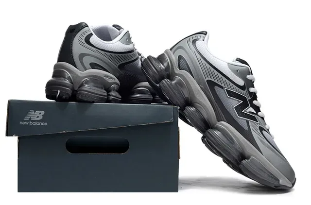New Balance 9060 Gray Black Lifestyle Sneakers 6