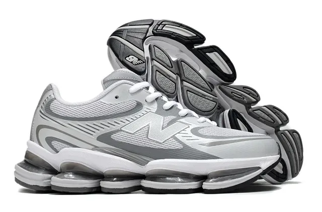 New Balance 9060 Gray White Black Lifestyle Sneakers 4