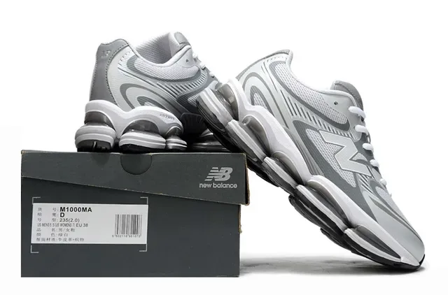 New Balance 9060 Gray White Black Lifestyle Sneakers 6