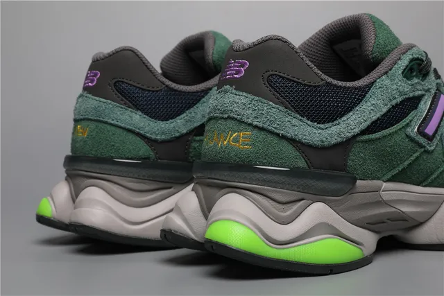 New Balance 9060 Chaussures Chunky Vert Violet 2