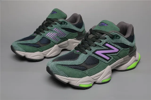 New Balance 9060 Chaussures Chunky Vert Violet 5