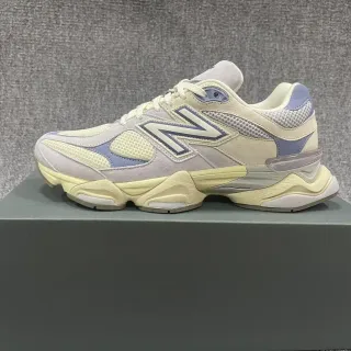 New Balance 9060 Pastel Lavender and Cream Chunky Sneakers