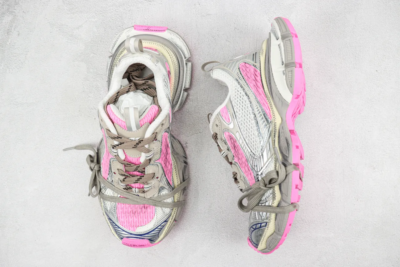 New Balance 9060 Silver Pink Chunky Sneakers 3