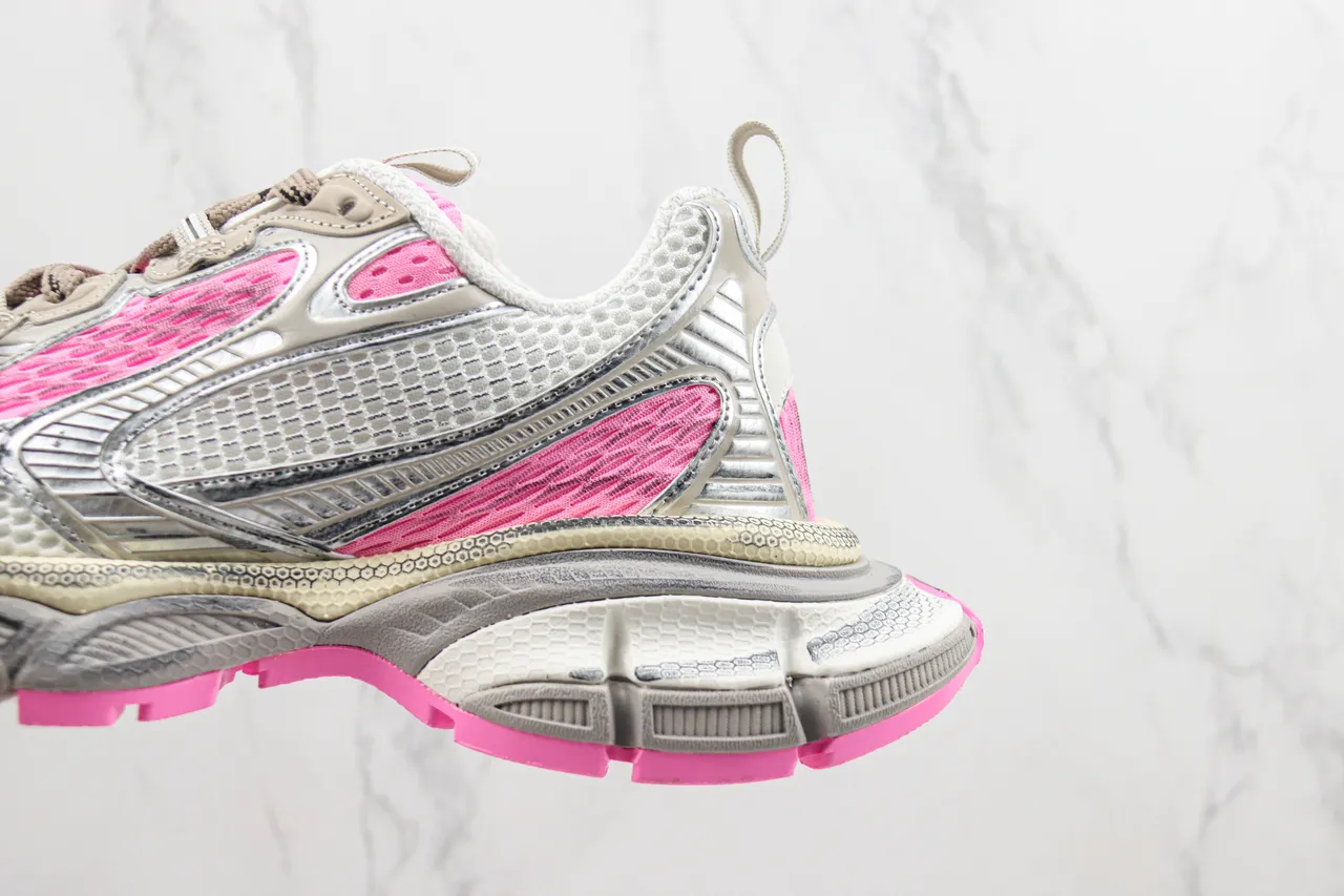 New Balance 9060 Silver Pink Chunky Sneakers 7