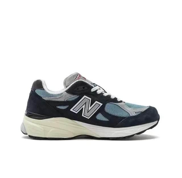 New Balance 990 Navy Blue Suede And Mesh Upper Layered Construction Lifestyle Sneakers 6
