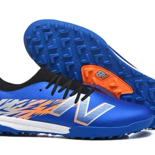 New Balance Furon Azul Naranja Upper Sintético Bajo Tobillo Zapatos de Fútbol Turf