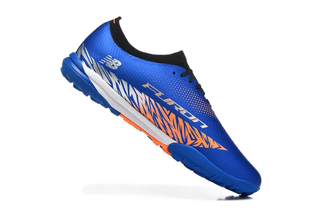 New Balance Furon أزرق برتقالي علوية اصطناعية منخفضة الكعب الكاحل أحذية كرة قدم للعشب الاصطناعي 3