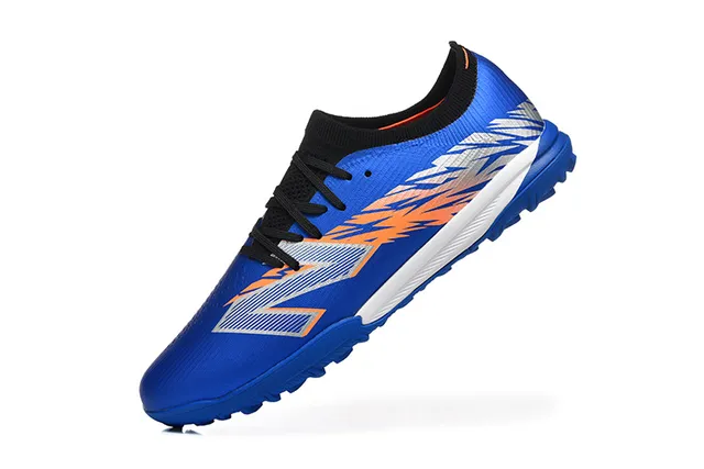 New Balance Furon أزرق برتقالي علوية اصطناعية منخفضة الكعب الكاحل أحذية كرة قدم للعشب الاصطناعي 4