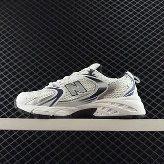 New Balance MR530 White and Navy Chunky Sneakers