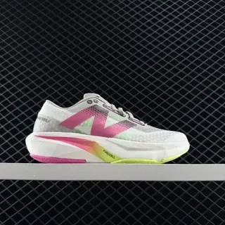 New Balance Rebel FUELCELL Blanc Rose Vert Lime Chaussures de course