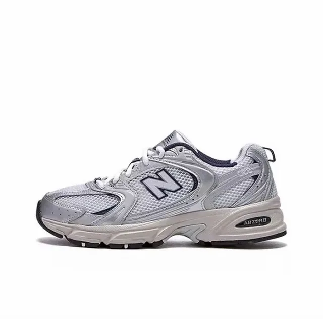 New Balance Plata Negro Malla Y Superposición Sintética Construcción Silueta de Corredor Retro Zapatos Lifestyle 6