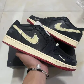 Nike Air Force 1 Black Cream Red Lifestyle Sneakers