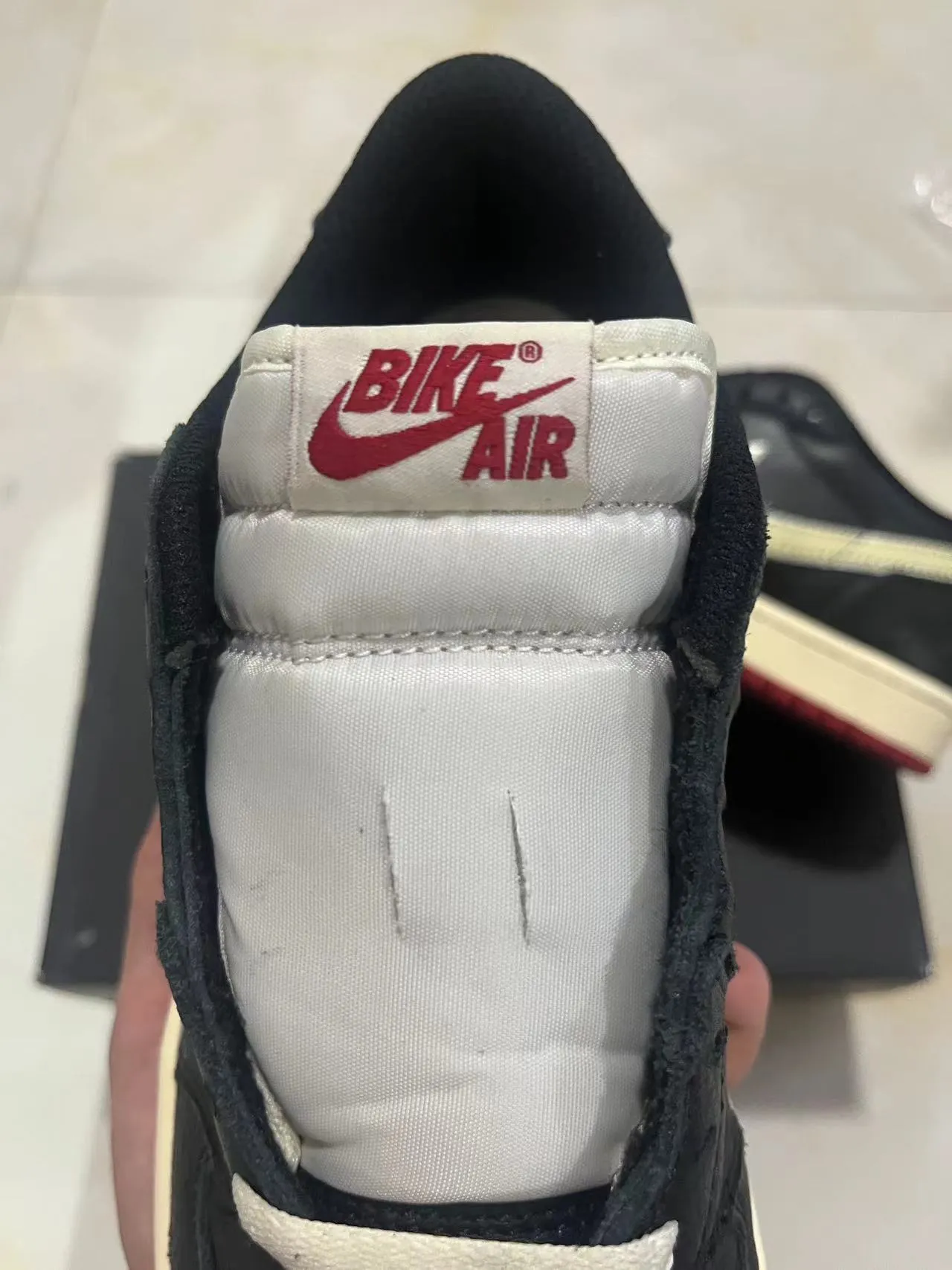 Nike Air Force 1 Black Cream Red Lifestyle Sneakers 4