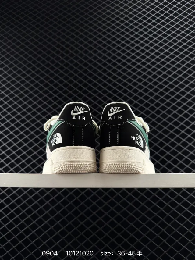 Nike Air Force 1 Black Green Patchwork Upper Lifestyle Sneakers 3