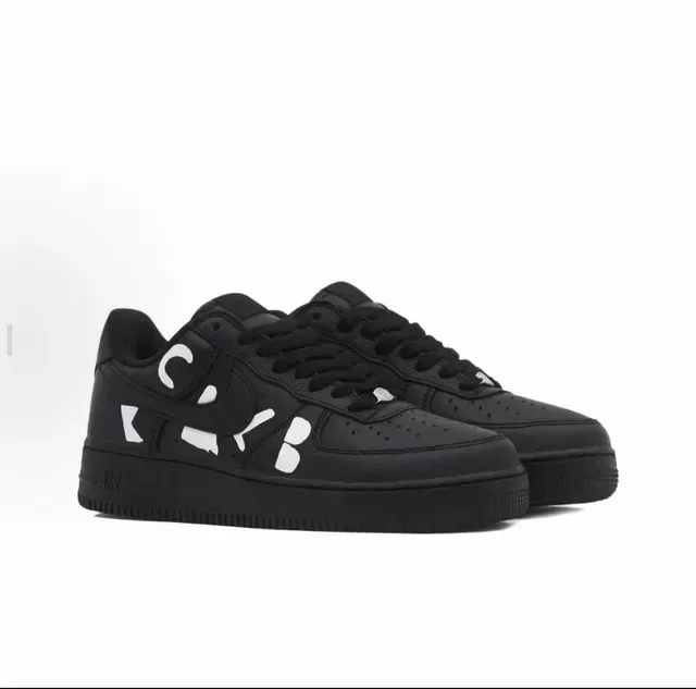 Nike Air Force 1 Black White Low-Top Lifestyle Sneakers 2
