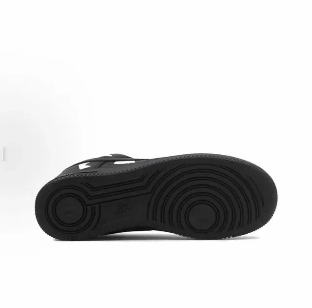 Nike Air Force 1 Black White Low-Top Lifestyle Sneakers 5