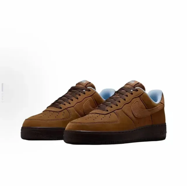 Nike Air Force 1 Brown Suede Lifestyle Sneakers 3