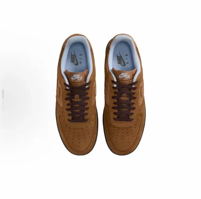 Nike Air Force 1 Brown Suede Lifestyle Sneakers 4