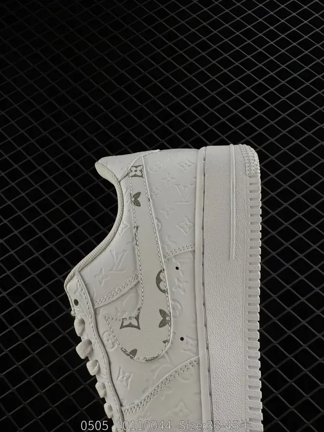 Nike Air Force 1 Low Monogram White Lifestyle Sneakers 4