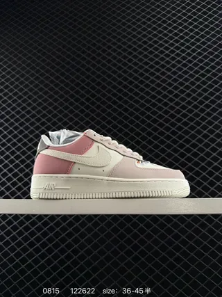 Nike Air Force 1 Low Pink and Cream Lifestyle Sneakers 2