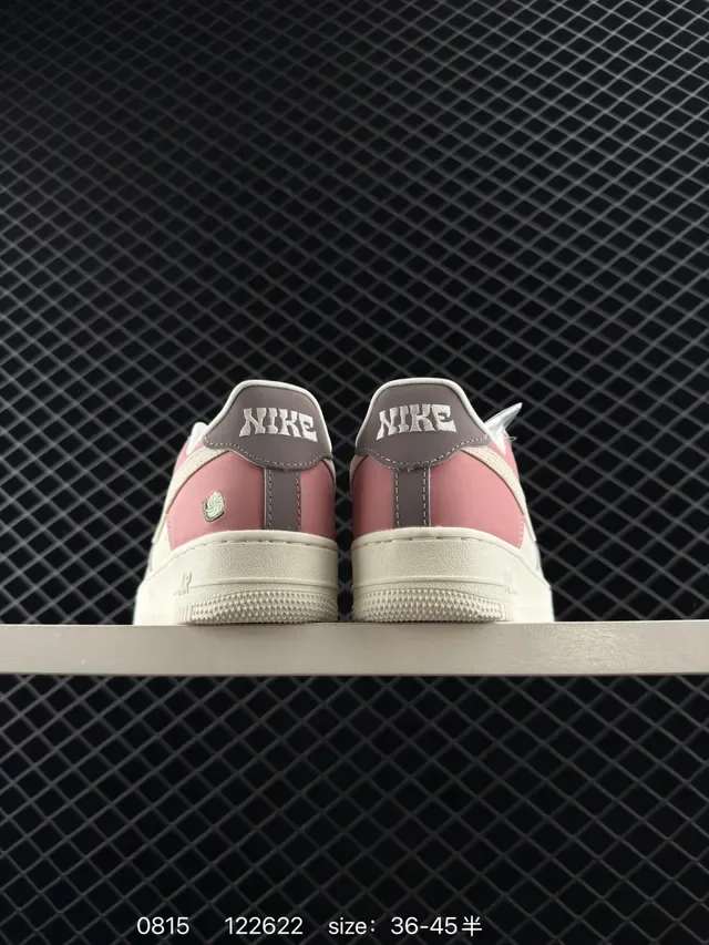 Nike Air Force 1 Low Pink and Cream Lifestyle Sneakers 4