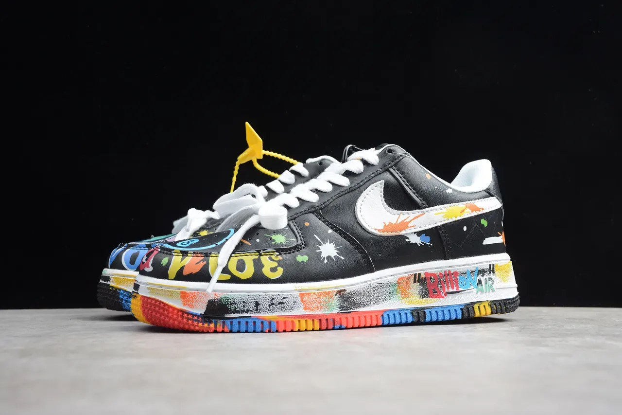 Nike Air Force 1 Multicolor Paint-Splatter Lifestyle Sneakers 15