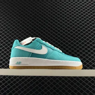 Nike Air Force 1 टील सूड व्हाइट स्वॉश गम सोल लाइफस्टाइल स्नीकर्स