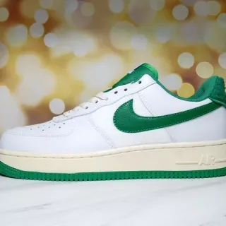 Nike Air Force 1 White and Green Lifestyle Sneakers