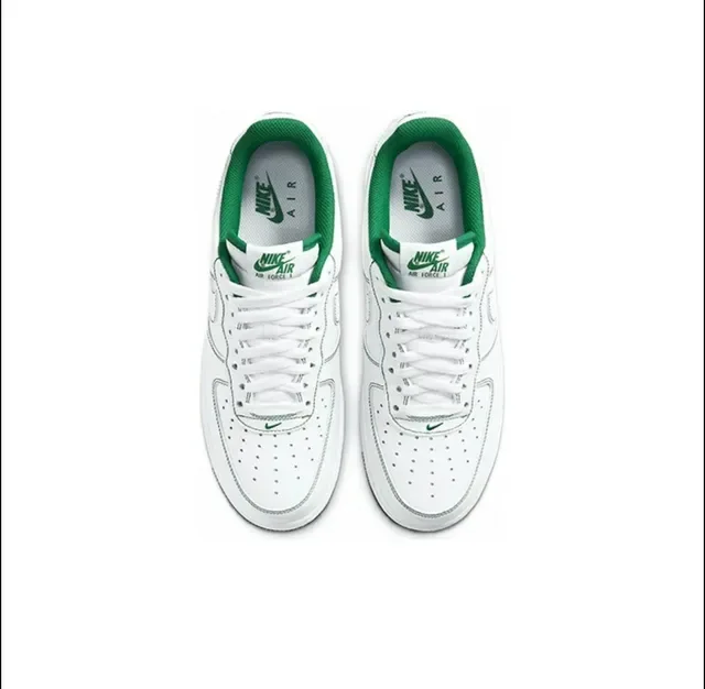 Nike Air Force 1 White and Green Lifestyle Sneakers 3
