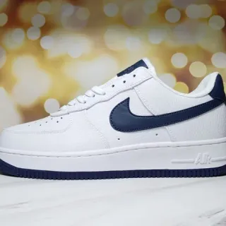 Nike Air Force 1 White and Navy Lifestyle Sneakers