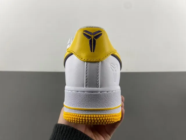 Nike Air Force 1 White and Yellow Lifestyle Sneakers 4