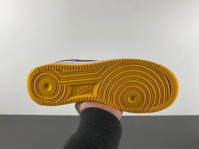 Nike Air Force 1 White and Yellow Lifestyle Sneakers 7
