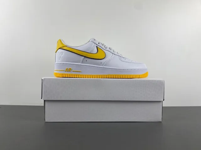 Nike Air Force 1 White and Yellow Lifestyle Sneakers 15