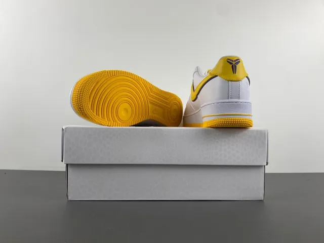 Nike Air Force 1 White and Yellow Lifestyle Sneakers 16
