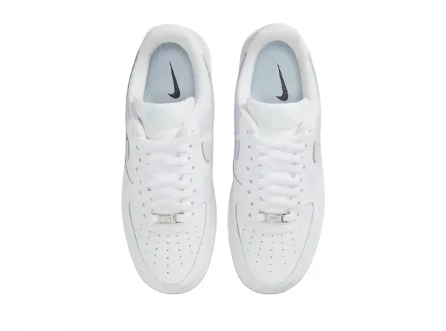 Nike Air Force 1 White Purple Low-Top Perforated Toe Lifestyle Sneakers 4