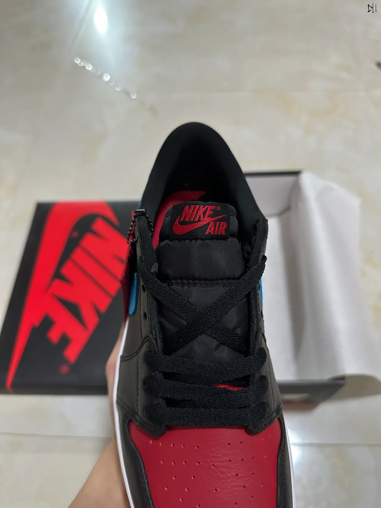 Nike Air Jordan 1 Black Blue Red Lifestyle Sneakers 4