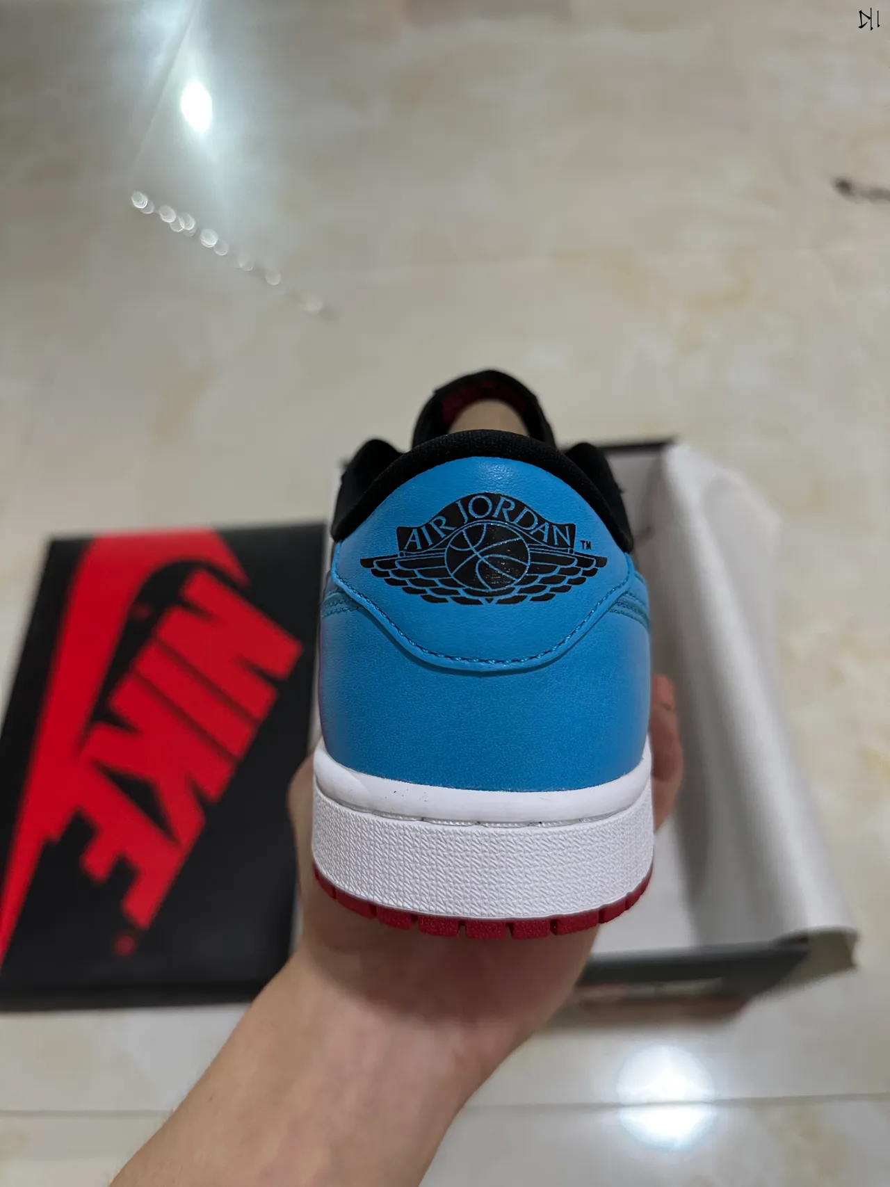 Nike Air Jordan 1 Black Blue Red Lifestyle Sneakers 7