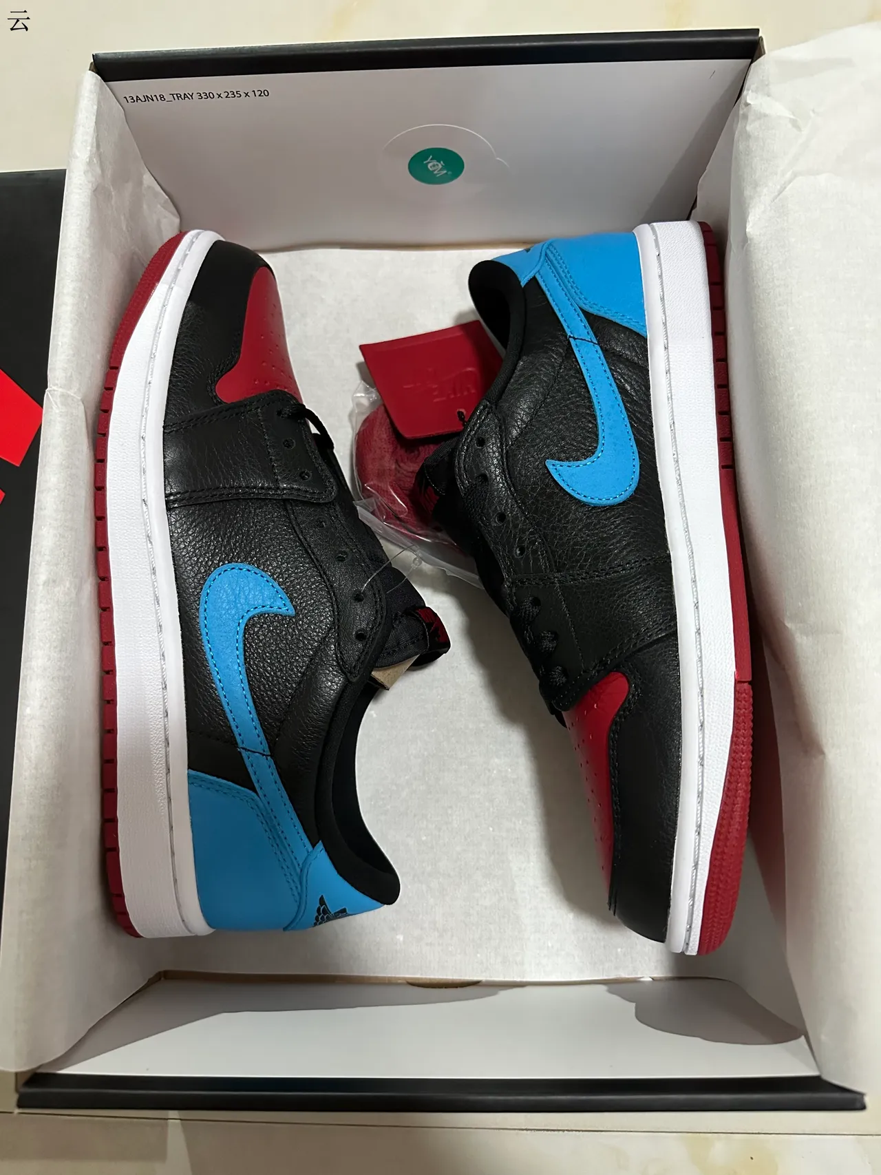 Nike Air Jordan 1 Black Blue Red Lifestyle Sneakers 8